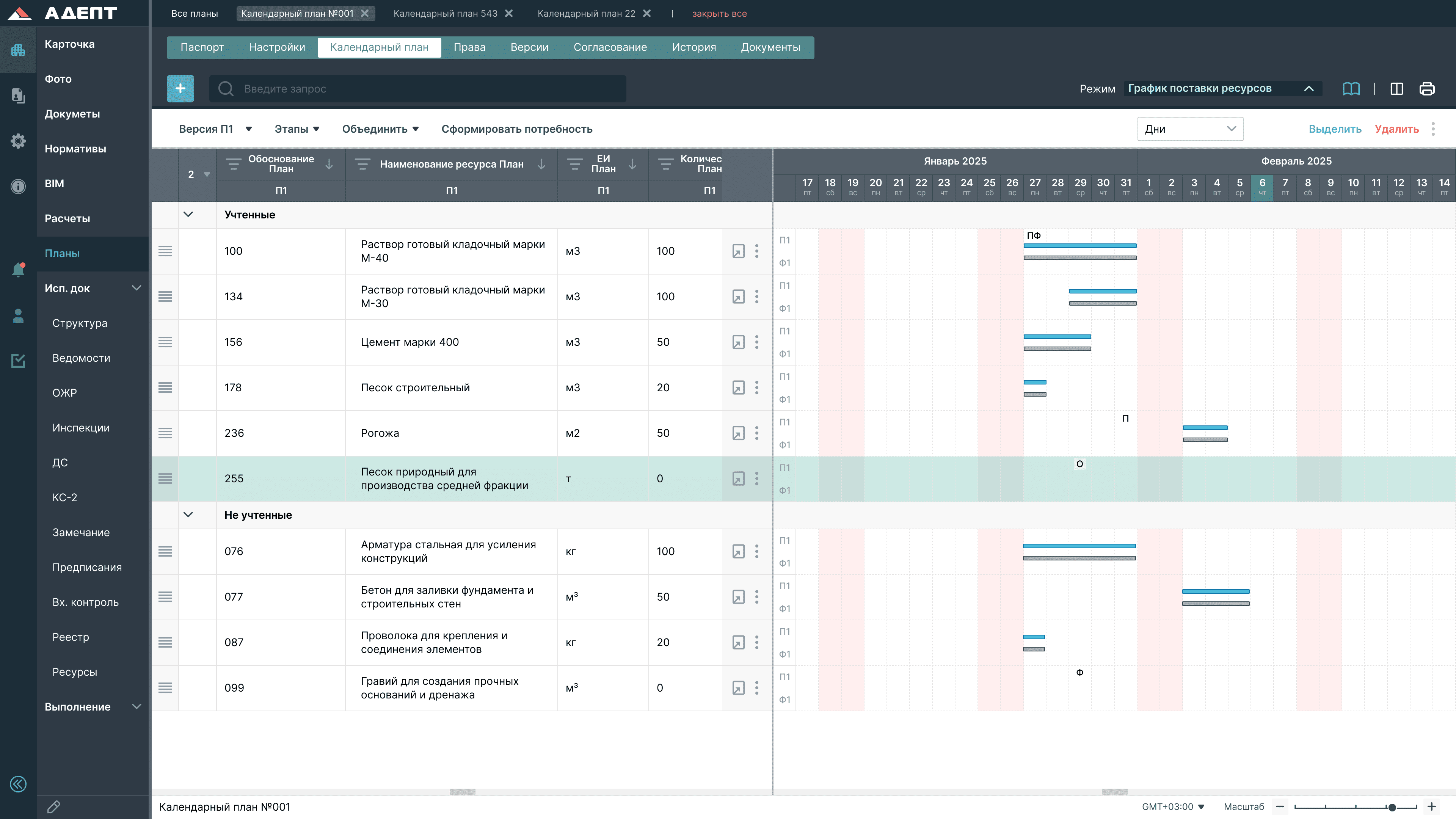 Планирование ресурсов